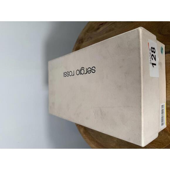 Sergio Rossi Metallic Blue Leather Sneakers EU 35 US 5 Lace Up Women’s NWB - Picture 6 of 11